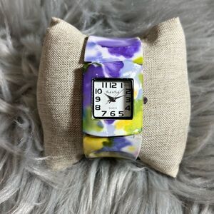 Peck & Peck cuff Quartz watch colorful bangle white yellow purple green